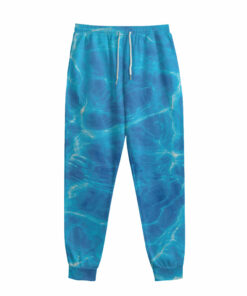 Blue Water Surface Print Sweatpants