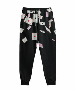 Falling Casino Card Print Sweatpants