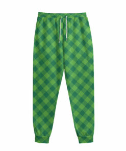 Green Plaid Saint Patrick's Day Print Sweatpants