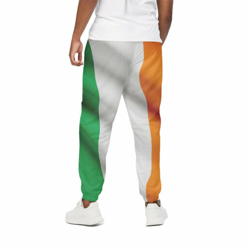 Irish Flag Print Cotton Sweatpants