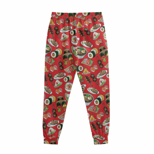 Japanese Food Pattern Print Sweatpants
