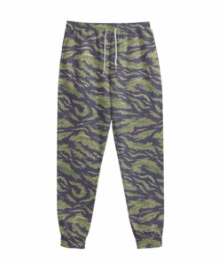 Military Tiger Stripe Camouflage Print Sweatpants