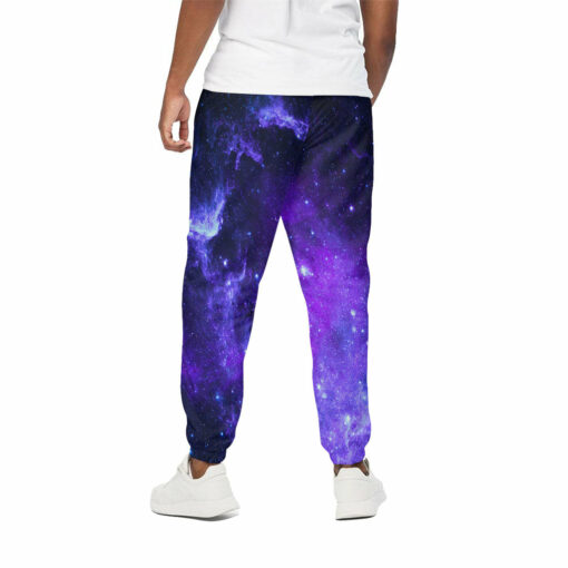Purple Stars Nebula Galaxy Space Print Cotton Sweatpants