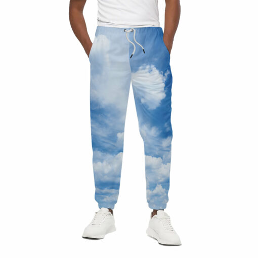 Sky Cloud Print Cotton Sweatpants