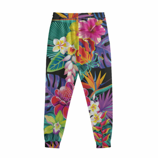 Tropical Hummingbird Print Sweatpants