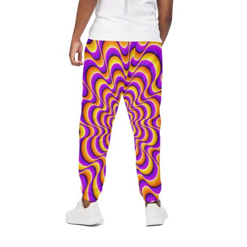Yellow Splashing Moving Optical Illusion Cotton Sweatpants