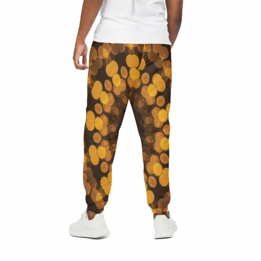 Yellow Spot Kaleidoscope Print Cotton Sweatpants