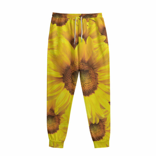 Yellow Sunflower Print Sweatpants