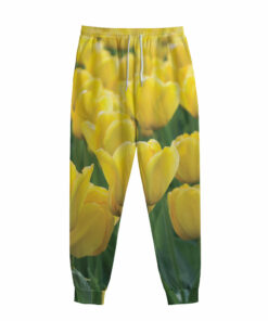 Yellow Tulip Print Sweatpants