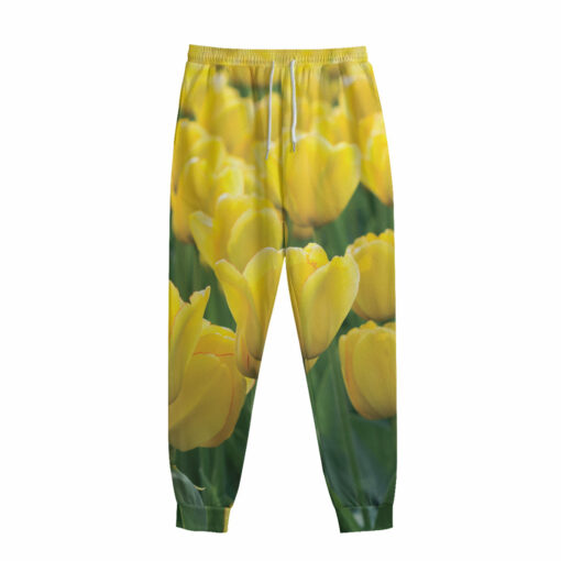 Yellow Tulip Print Sweatpants