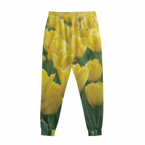 Yellow Tulip Print Sweatpants