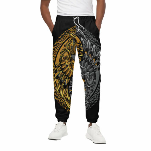 Yin Yang Owl Print Cotton Sweatpants