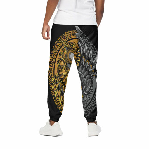 Yin Yang Owl Print Cotton Sweatpants