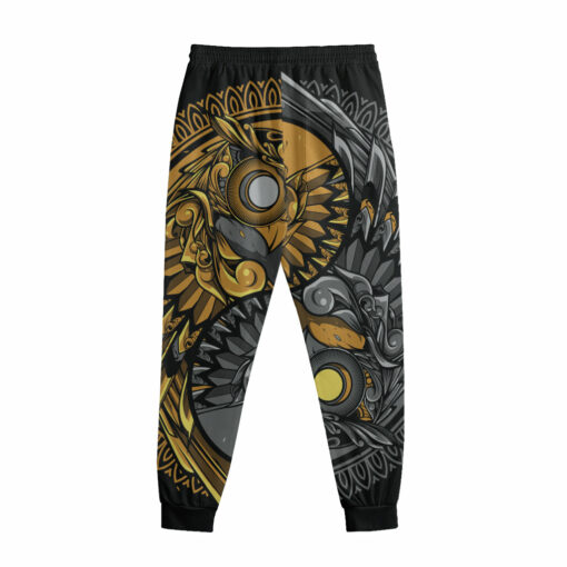 Yin Yang Owl Print Sweatpants