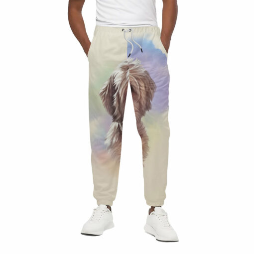 Yorkshire Terrier Portrait Print Cotton Sweatpants
