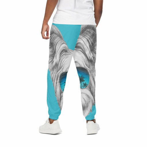 Yorkshire Terrier With Sunglasses Print Cotton Sweatpants