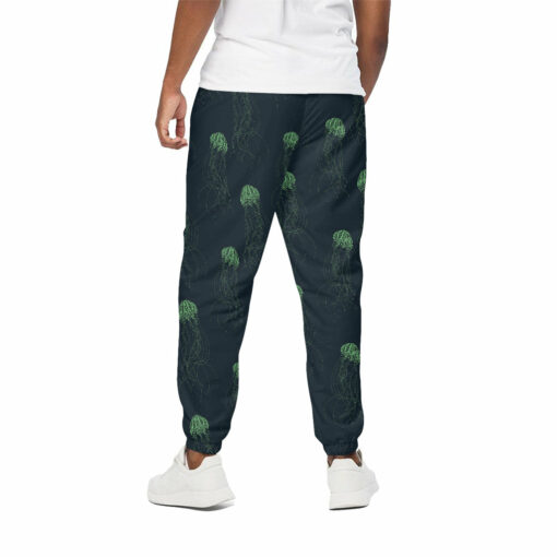 Zentangle Jellyfish Pattern Print Cotton Sweatpants