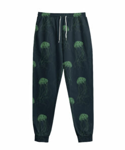 Zentangle Jellyfish Pattern Print Sweatpants