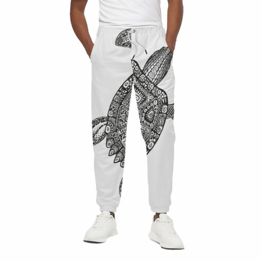Zentangle Sea Turtle Print Cotton Sweatpants