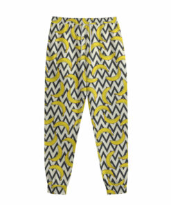 Zigzag Banana Pattern Print Sweatpants