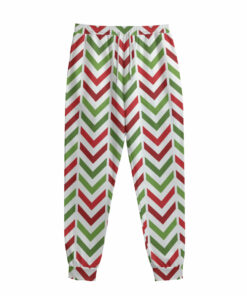 Zigzag Merry Christmas Pattern Print Sweatpants