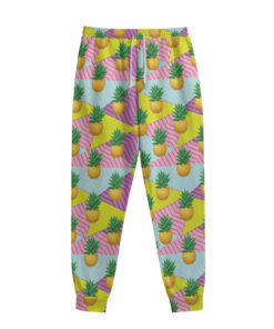 Zigzag Pineapple Pattern Print Sweatpants