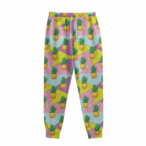 Zigzag Pineapple Pattern Print Sweatpants