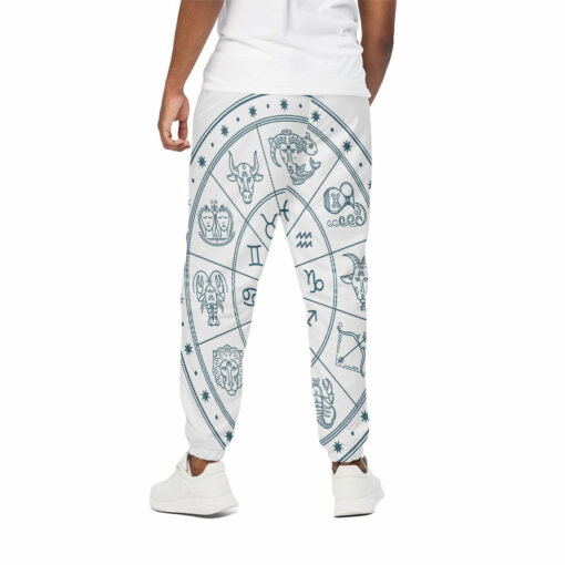 Zodiac Astrology Signs Print Cotton Sweatpants