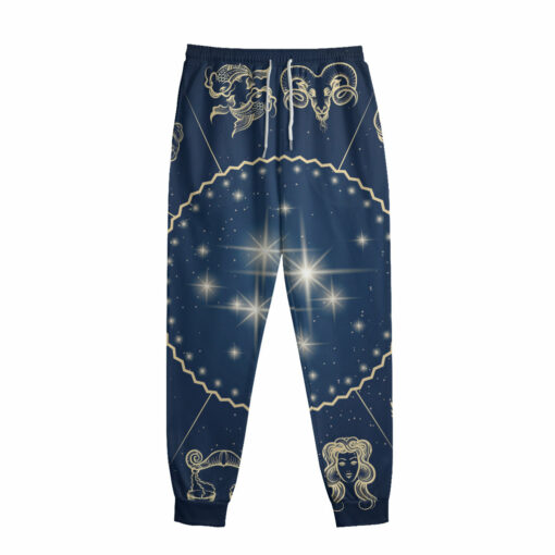 Zodiac Astrology Symbols Print Sweatpants