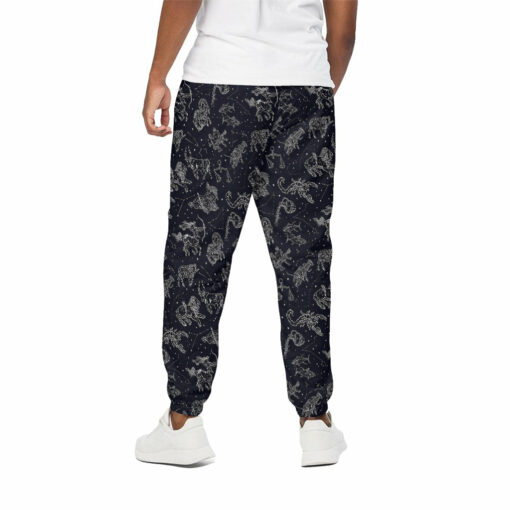 Zodiac Constellation Pattern Print Cotton Sweatpants