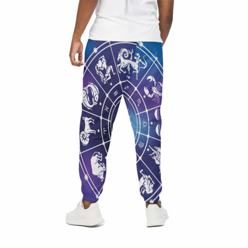 Zodiac Horoscopes Print Cotton Sweatpants
