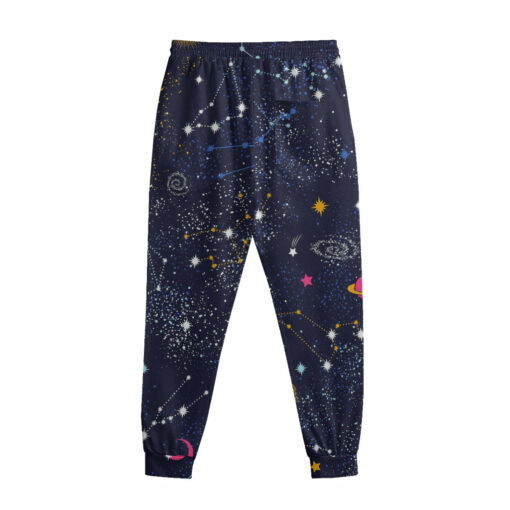 Zodiac Star Signs Galaxy Space Print Sweatpants