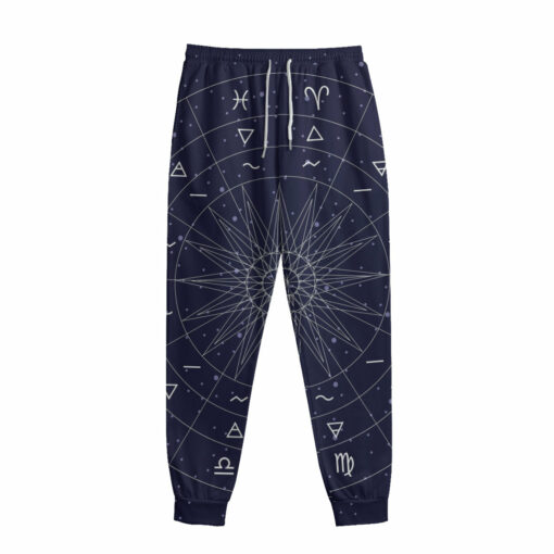 Zodiac Symbols Circle Print Sweatpants
