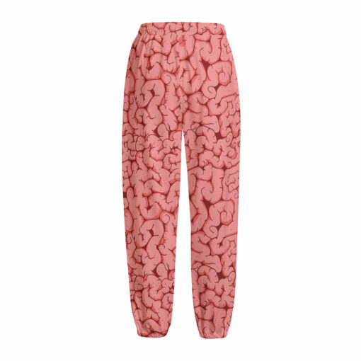 Zombie Brain Print Fleece Lined Knit Pants
