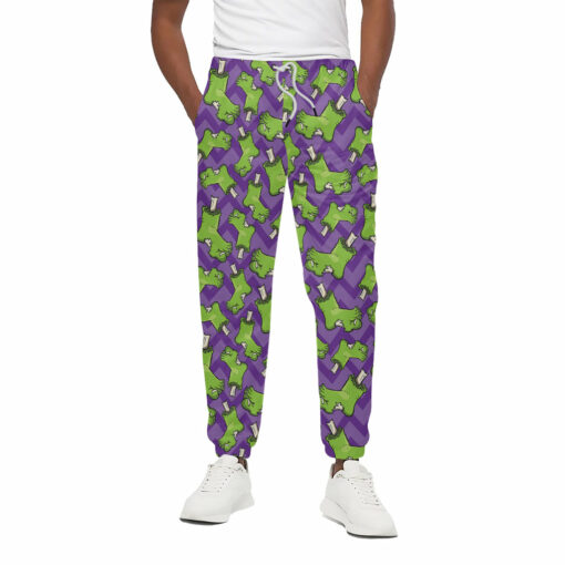 Zombie Foot Pattern Print Cotton Sweatpants