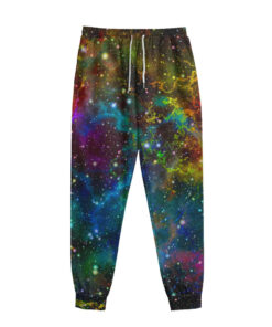 Abstract Colorful Galaxy Space Print Sweatpants