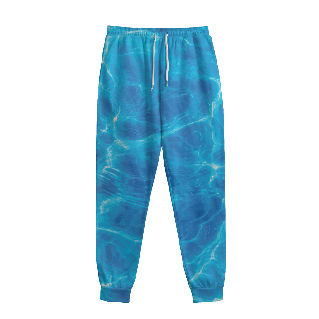 Blue Water Surface Print Sweatpants Blue Water Surface Print Sweatpants