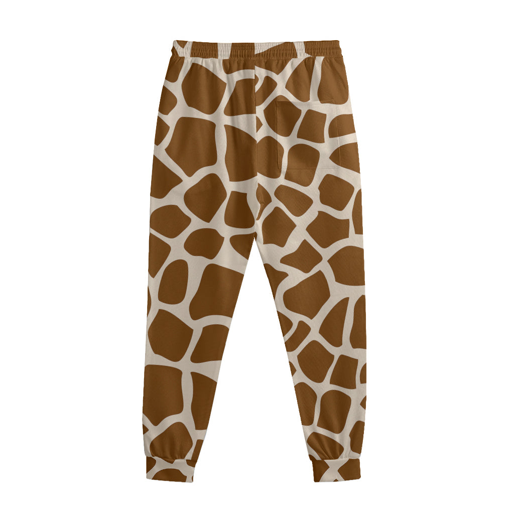 Brown Giraffe Pattern Print Sweatpants Brown Giraffe Pattern Print Sweatpants
