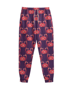 Cute Crab Pattern Print Sweatpants
