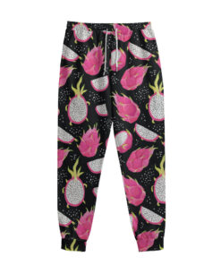 Dragon Fruit Pattern Print Sweatpants