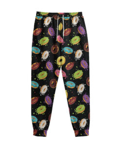 Glaze Donut Pattern Print Sweatpants