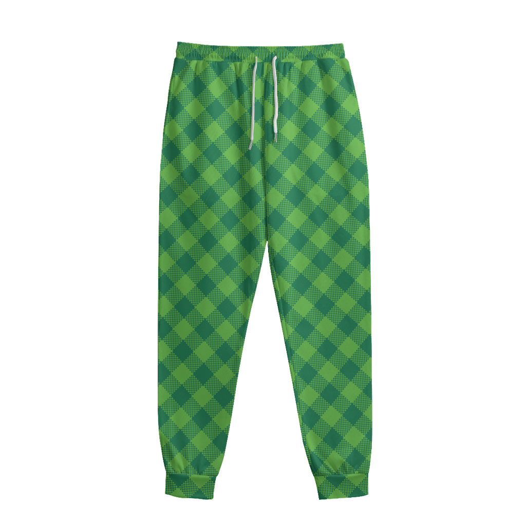 Green Plaid Saint Patrick's Day Print Sweatpants Green Plaid Saint Patrick's Day Print Sweatpants