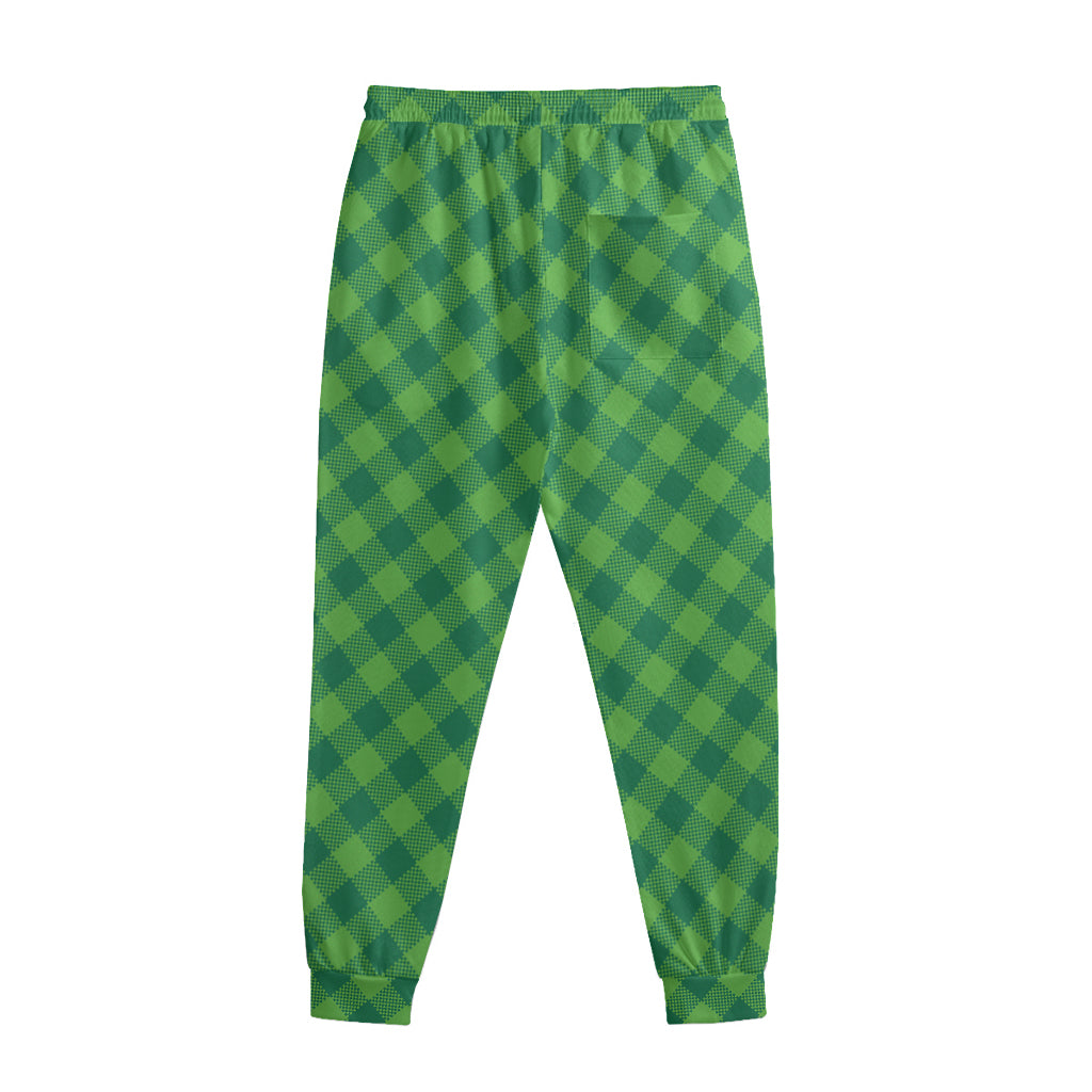 Green Plaid Saint Patrick's Day Print Sweatpants Green Plaid Saint Patrick's Day Print Sweatpants