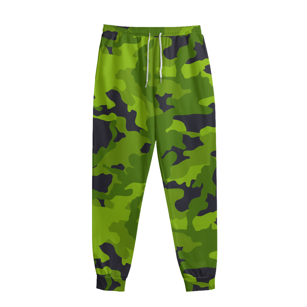 Lime Green Camouflage Print Sweatpants Lime Green Camouflage Print Sweatpants