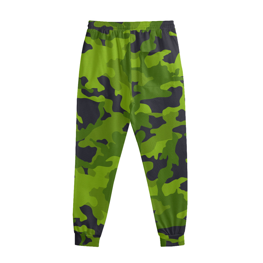 Lime Green Camouflage Print Sweatpants Lime Green Camouflage Print Sweatpants