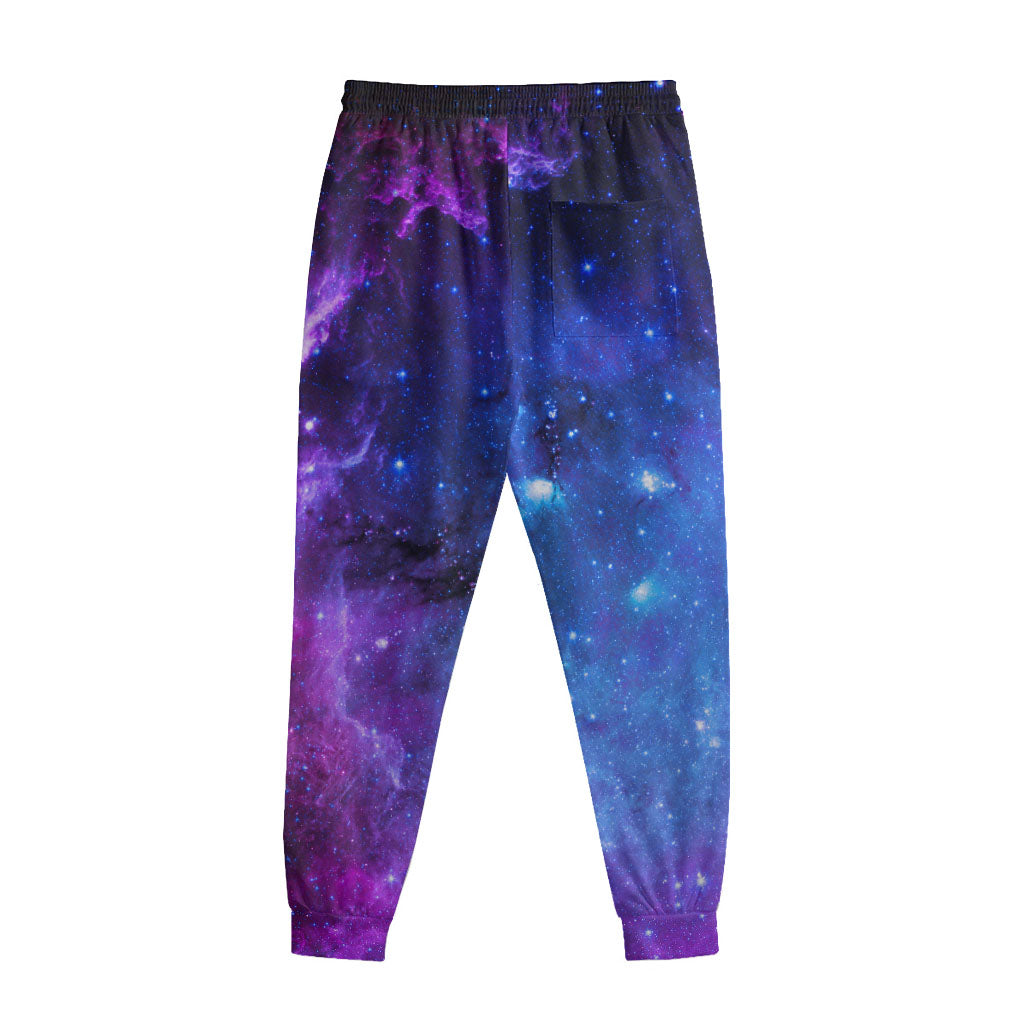 Purple Galaxy Space Blue Starfield Print Sweatpants Purple Galaxy Space Blue Starfield Print Sweatpants
