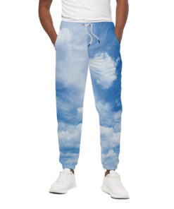 Sky Cloud Print Cotton Sweatpants