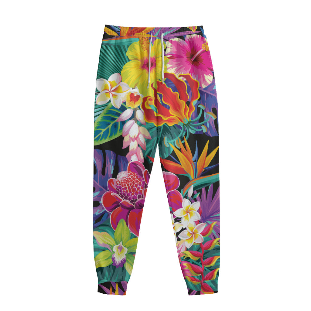 Tropical Hummingbird Print Sweatpants Tropical Hummingbird Print Sweatpants
