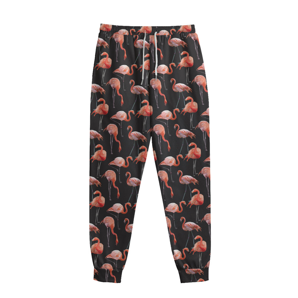 Watercolor Flamingo Pattern Print Sweatpants Watercolor Flamingo Pattern Print Sweatpants