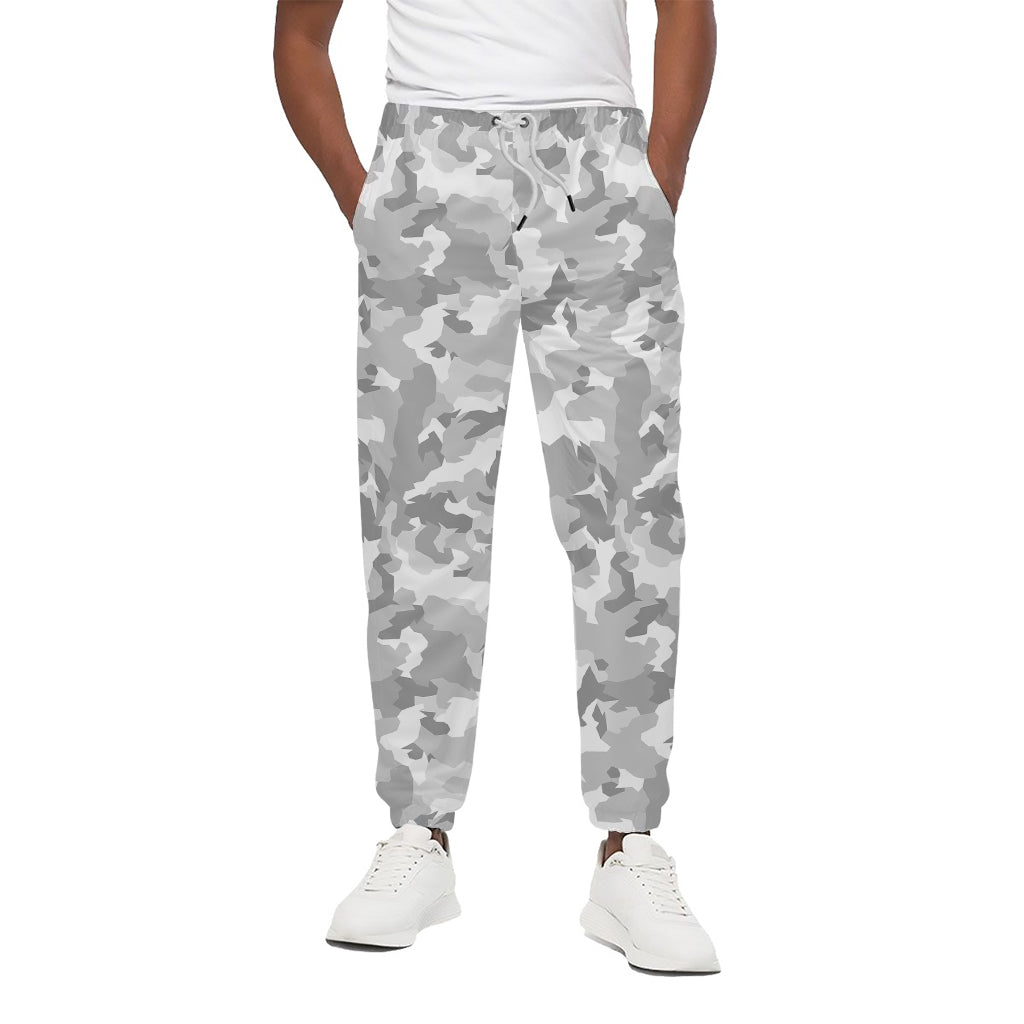 White Snow Camouflage Print Cotton Sweatpants White Snow Camouflage Print Cotton Sweatpants